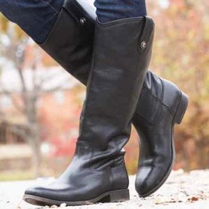 Frye Melissa Button Boots Black